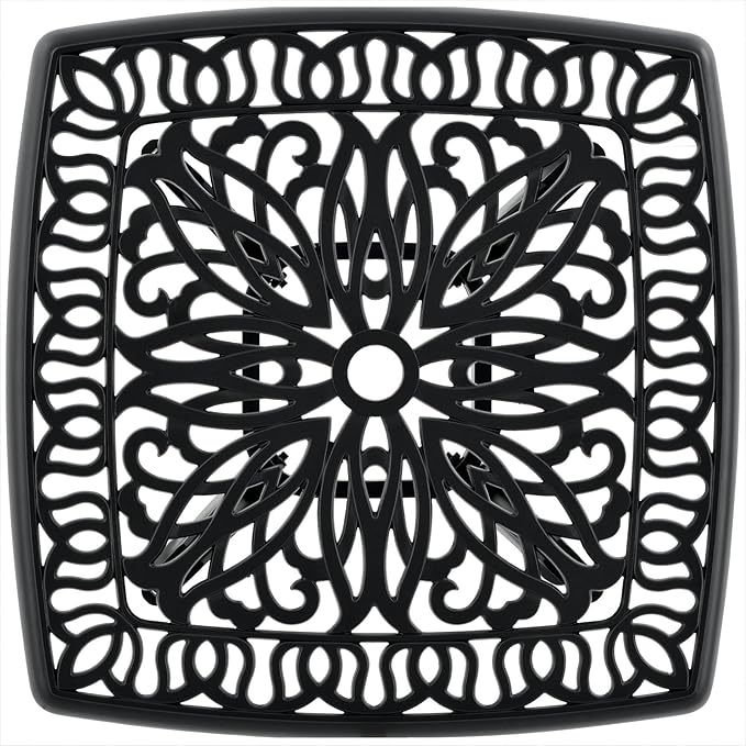 Outdoor 21" Cast Aluminum Square Side Table End Table - Image 4