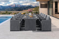 PURPLE LEAF 11 Pieces Outdoor Patio Dining Set Modern Extra Large by PURPLELEAF