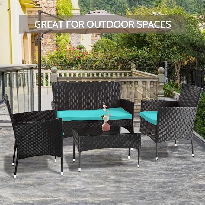 FDW Rattan Furniture Wicker Chair Patio Bristo Set - Image 3