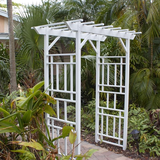 Dura-Trel Wellington Arbor, Vinyl Garden Archway - Image 8