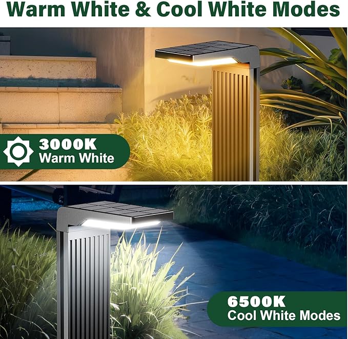 Solar Pathway Lights Outdoor 6Pack, Bright 60LED Solar Path Lights Outside - Image 2