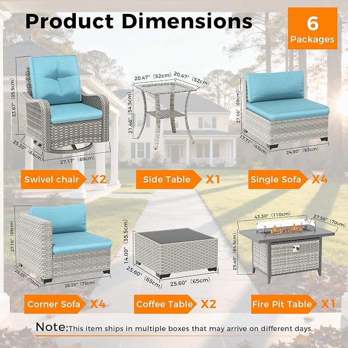 10-Seat Outdoor Wicker Patio Furniture Set - Image 3