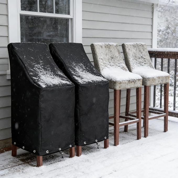 RosieLily Outdoor Chair Covers, High Back Patio Chair Covers Waterproof - Image 3
