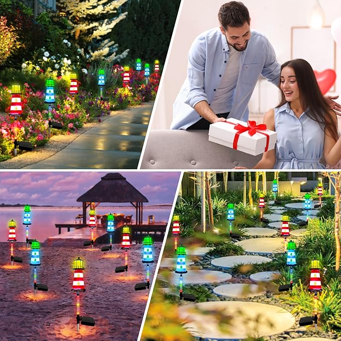 Solar Lights Outdoor 2 Pack, Solar Garden Lamps, Outdoor Decorations, Garden - Image 6