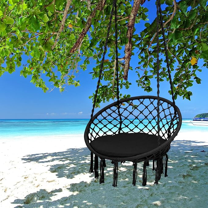 Giantex Hammock Chair Macrame Swing - Image 7