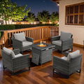 Belord 5 Pieces Wicker Patio Furniture Set: 4 Outdoor Club Chairs Patio by Belord