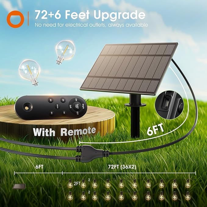 addlon 78FT Solar String Lights - Image 6