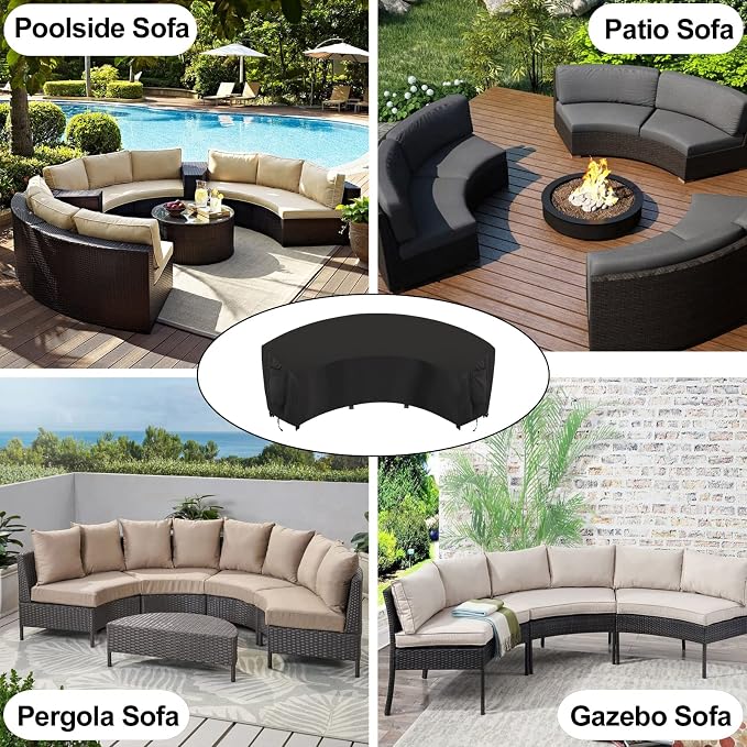OutdoorLines Waterproof Curved Outdoor Sectional Cover - Image 8