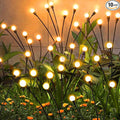Solar Garden Lights Outdoor, 10 Pack 60 LED Solar Firefly Lights, Swaying by ZFNN