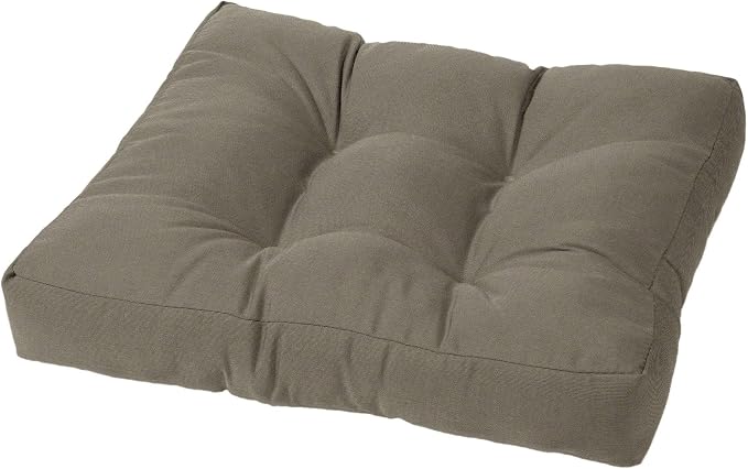 Cushion Source Tufted Ottoman Cushions, Sunbrella Canvas Taupe by CushionSource