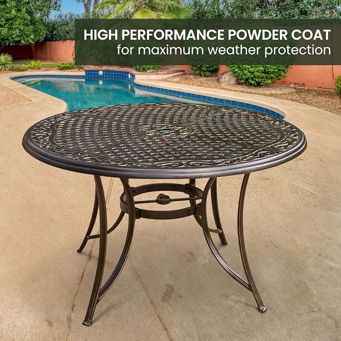 Hanover Manor 7-Piece Outdoor Dining Set - Image 4
