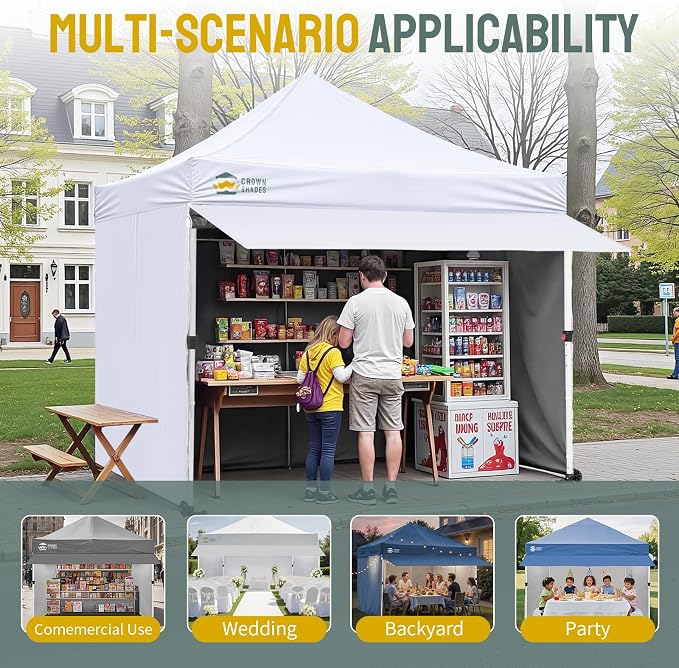 CROWN SHADES 10x10 Pop Up Canopy Tent - Image 6