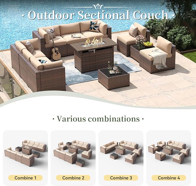Aoxun 11 Piece Patio Furniture Set - Image 6