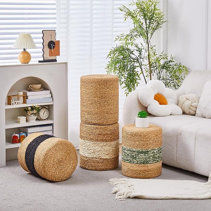 Wimarsbon Round Pouf Ottoman - Image 5