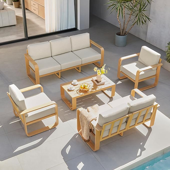CHITA Outdoor Furniture Set 4 Piece, 5-Seats Patio Conversation Set - Image 9