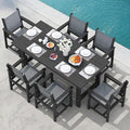 SERWALL Patio Dining Sets for 6, Outdoor HDPE Dining Set by SERWALL