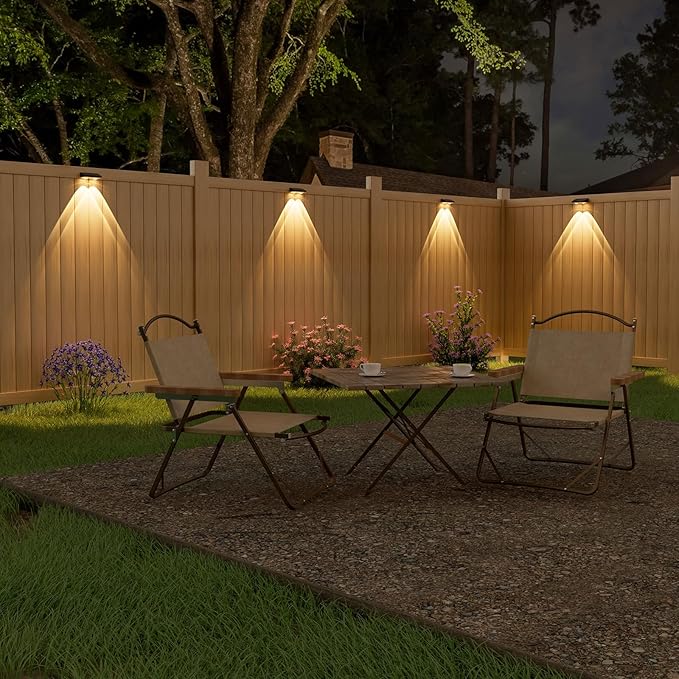 NIORSUN Solar Fence Lights, 12 Pack Solars Deck Light, Warm White Color - Image 2