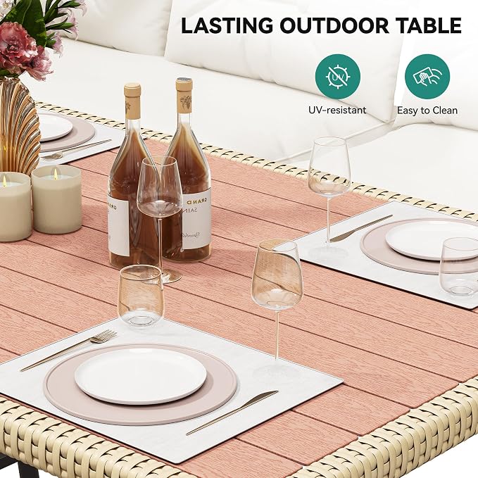YITAHOME Patio Wicker L-Shaped Furniture Set, All-Weather Rattan Outdoor - Image 3