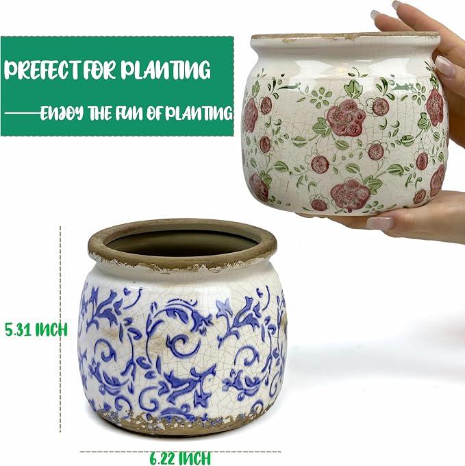Flower Pot, Vintage Ceramic Pot - Image 2