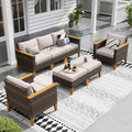 Sophia & William Wicker Patio Furniture Set, Outdoor Rattan Sectional Sofa 7 by SophiaWilliam