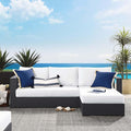Modway Tahoe Modular Aluminum 2-Piece Outdoor Patio Furniture Gray White by Modway