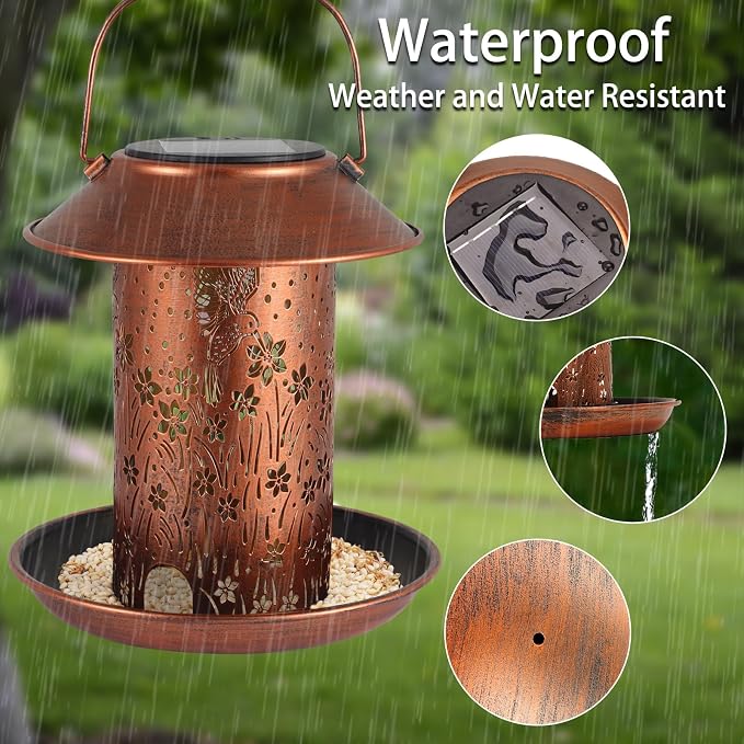 Bird Feeders for Outdoors Hummingbird Solar Lanterns Outdoor Waterproof Hanging - Image 4