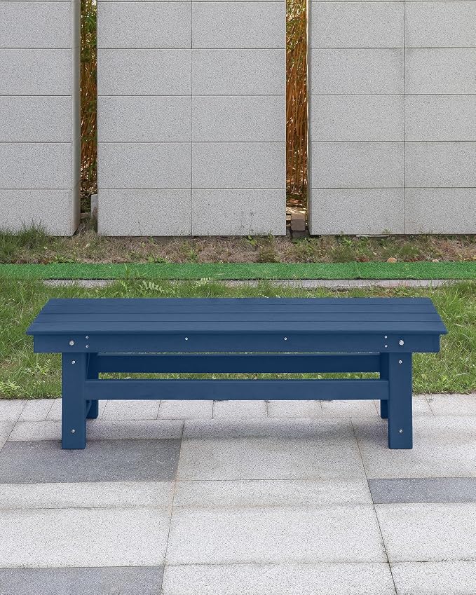 HDPE Outdoor Bench, Poly Lumber Adirondack Benches, All Weather HDPE Garden - Image 9