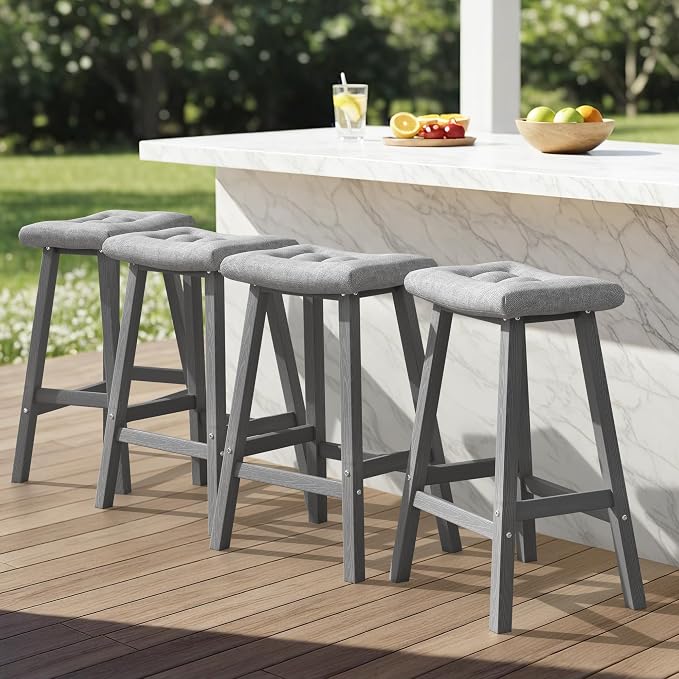 Ciokea 4 Set 29" Outdoor Bar Stools by CIOKEA