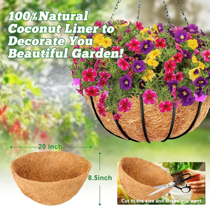 Y&M 2pcs 20“ Round Coconut Fiber Liner - Image 2