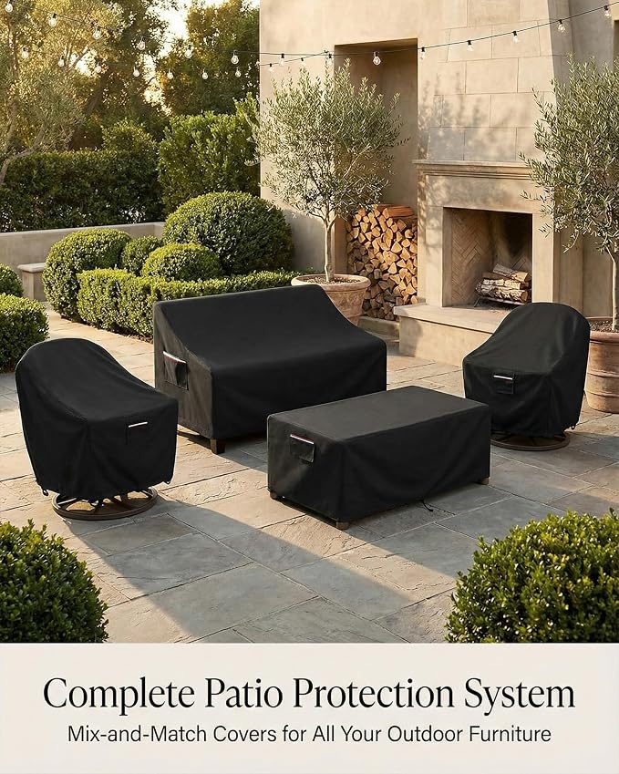 Waterproof Rectangular Patio Coffee Table Cover, 600D Heavy Duty Outdoor - Image 7