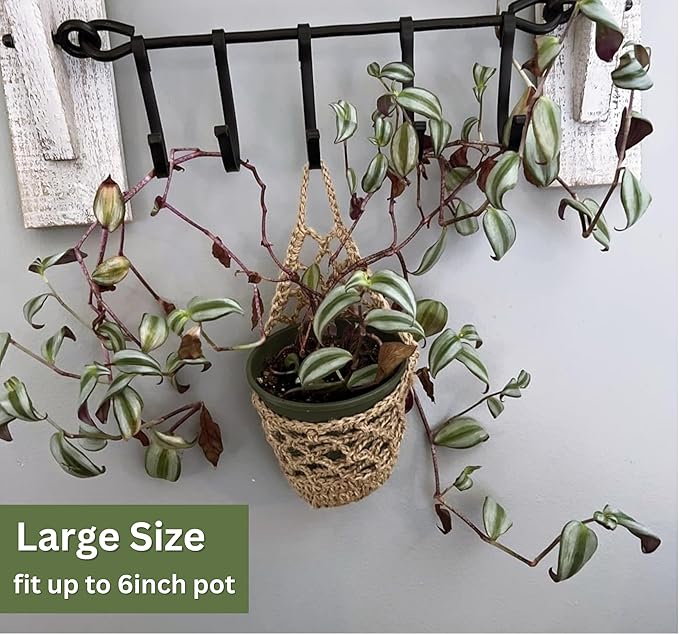 2 Packs Hanging Planters for Indoor Plants up to 6 in., Wall Plant Holder | - Image 3