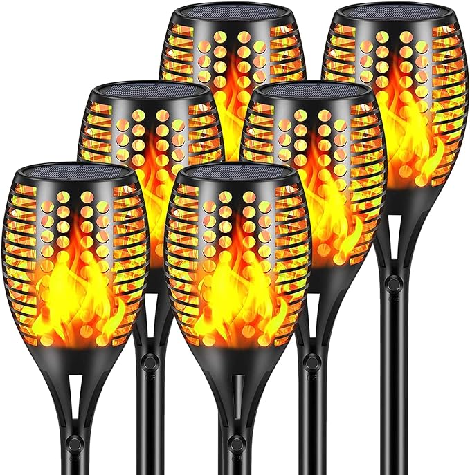 Aityvert Upgraded Larger Solar Torch Lights, Waterproof Outdoor Dancing Flames by Aityvert