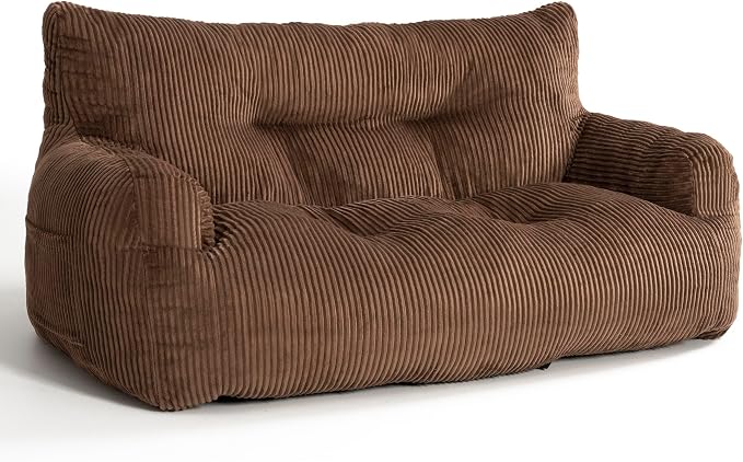 Pamapic 59" Bean Bag Chair, 2 Seat Loveseat Sofa, Ultra Soft Dutch Velvet - Image 7