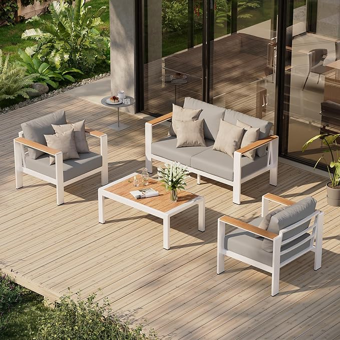 Aluminum Outdoor Patio Furniture Set by Oasbira