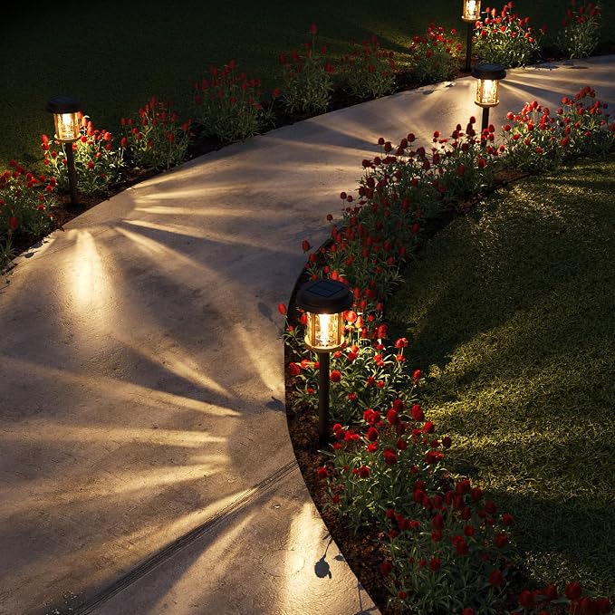 XMCOSY+ Solar Pathway Lights Outdoor 6 Pack, 20 LM Solar Garden Lights Warm - Image 7