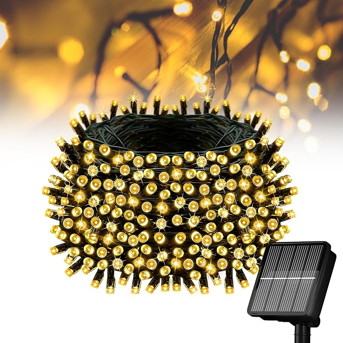 Solar String Lights for Outside, 39Ft 100 LED Solar String Lights Outdoor by Flechllary