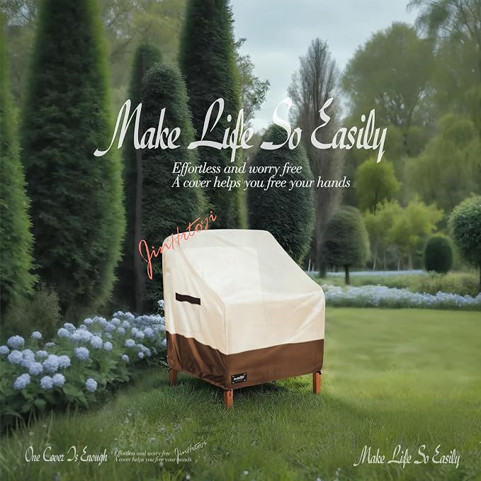 JinHrtoyi Outdoor Chair Covers 2 Pack, 27Wx32Dx36H inches Patio Chair Cover - Image 5
