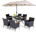 PHI VILLA 8 Pieces Patio Dining Set by PHIVILLAThepioneerofcomfortablehouseholdsupplies