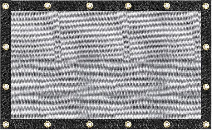 60-70% 6.5 FT X 10 FT Mesh Tarp/Shade Cloth 9-Needle Knitted Heavy Duty Black by WindscreenSupplyCompany