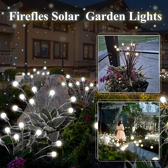 6-Pack Garden Solar Lights, 48 LED Solar Lights Outdoor - Image 3