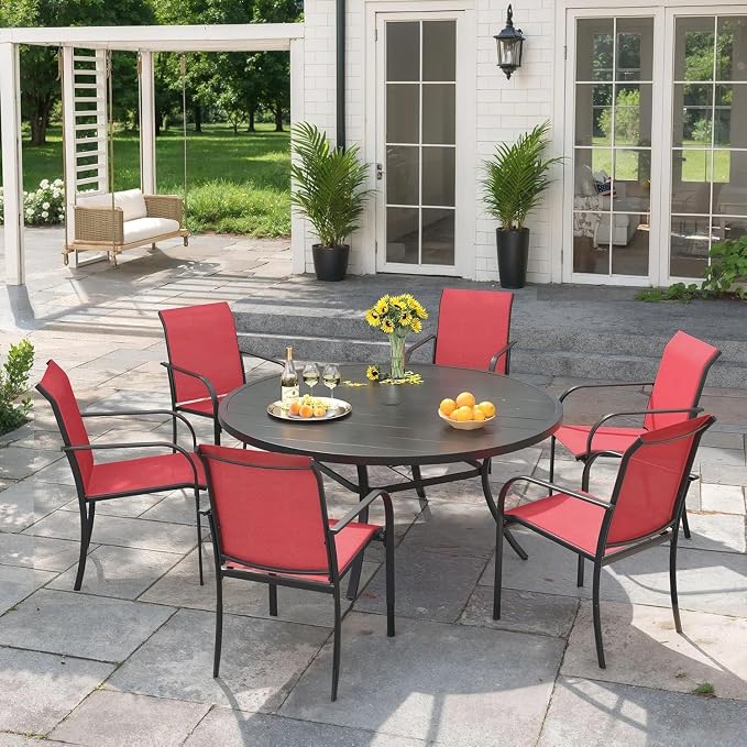 VICLLAX 7 Pieces Patio Outdoor Dining Set by HOME
