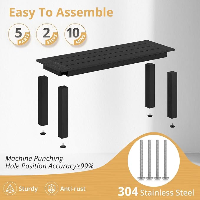 LUE BONA HDPS Outdoor Bench - Image 7
