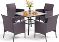 PHI VILLA 5 Pieces Outdoor Dining Set by PHIVILLAThepioneerofcomfortablehouseholdsupplies