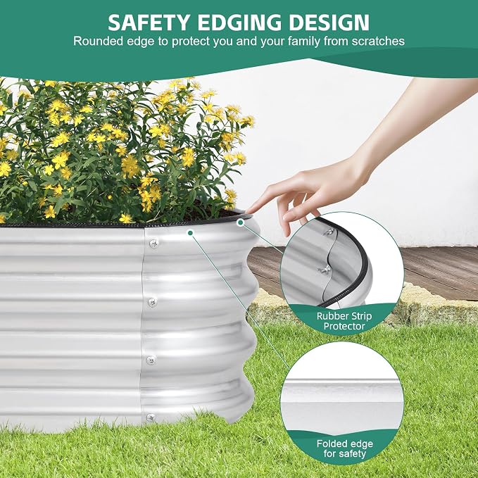 3 in 1 Galvanized Raised Garden Bed - Image 5