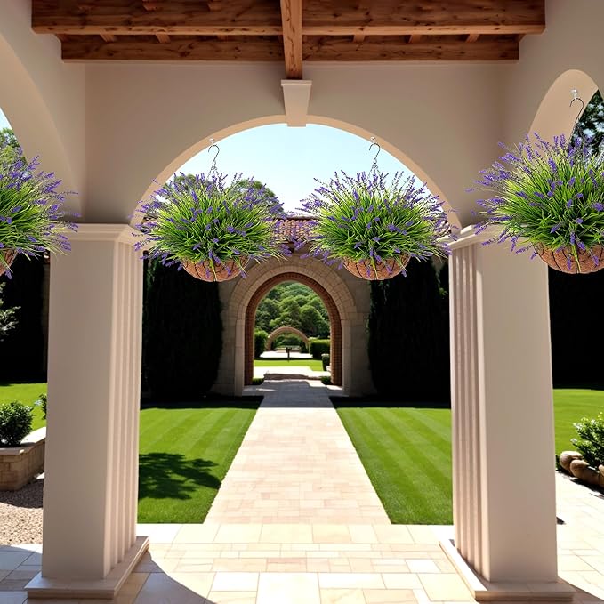 Artificial Faux Plants Flowers for Outdoor Decorations, Fake Monkey Grass for - Image 6