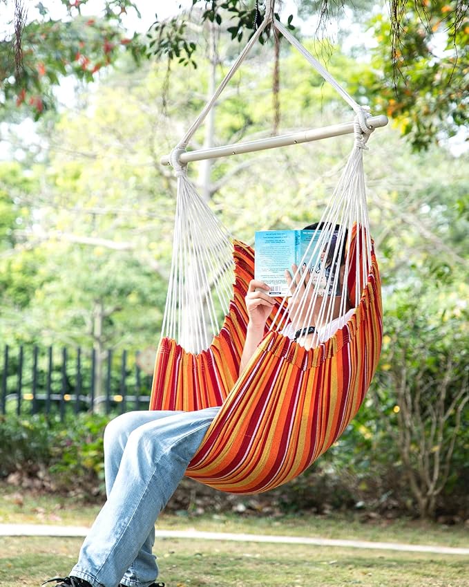 ADVOKAIR Hammock Chair Swing, Heavy-Duty Hanging Rope Swing Seat Supports 500 - Image 2