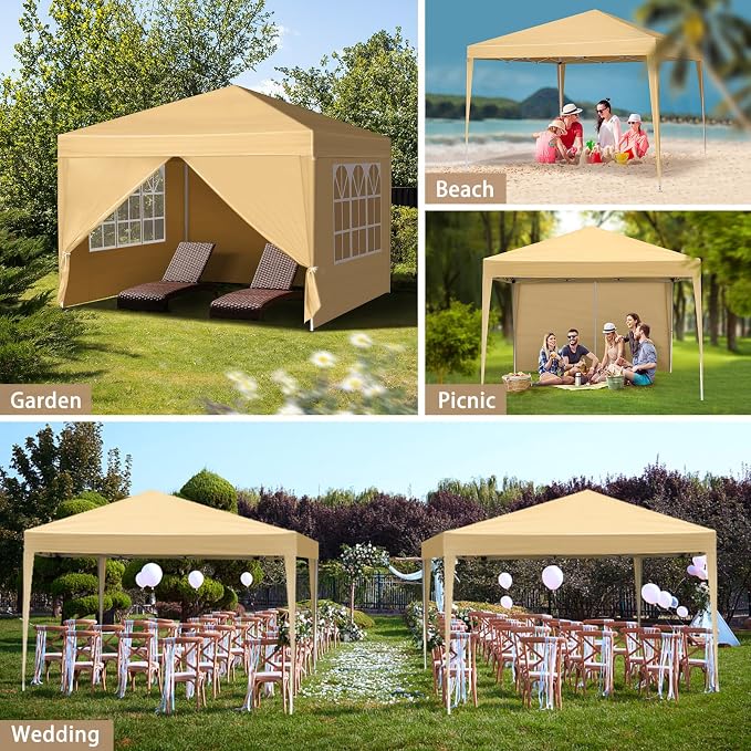 Outvita 10x10ft Ez Pop Up Canopy, Portable Instant Canopy Tent - Image 8