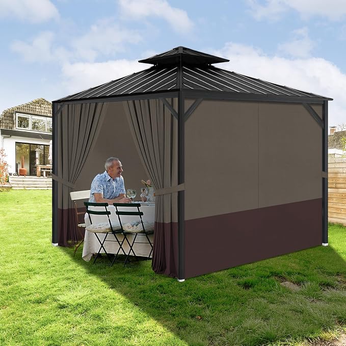 Gazebo Privacy Curtains 10' x 10' - Image 4