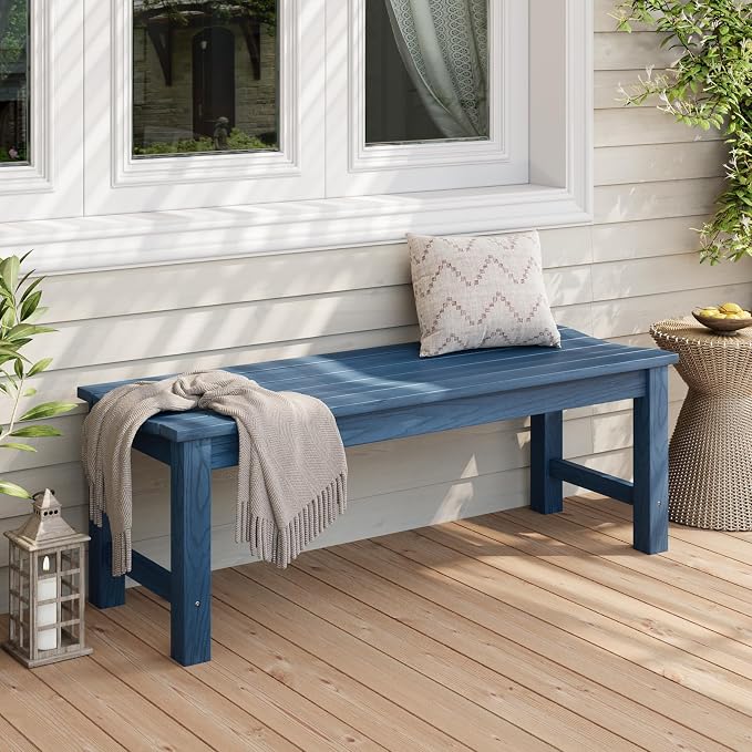 Stoog Outdoor Bench, 2-Person Patio Dining Bench, Waterproof Garden Bench - Image 6