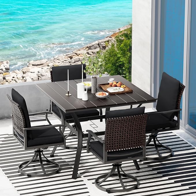LEVELEVE 5 Piece Outdoor Patio Dining Set by Enjoyyourlife